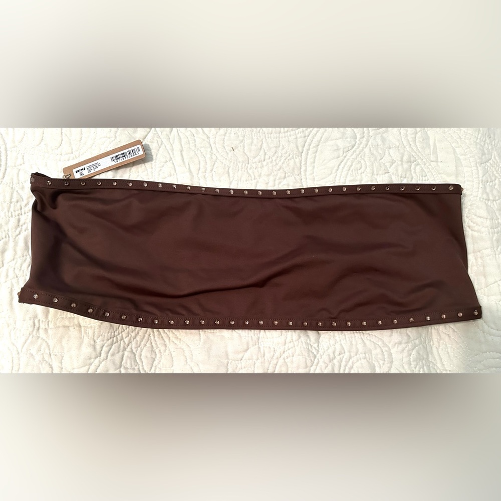 SKIMS Bandeau Bikini Top Cocoa